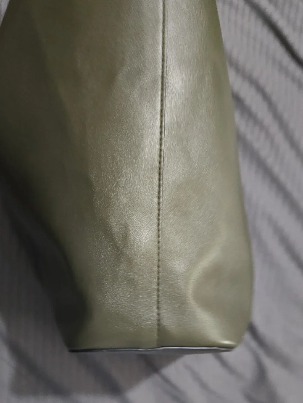 a new day Olive Green Structured Tote with Double Straps